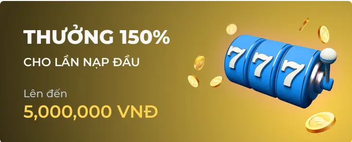 Banner Khuyến mãi Thưởng 150% cho VIP
